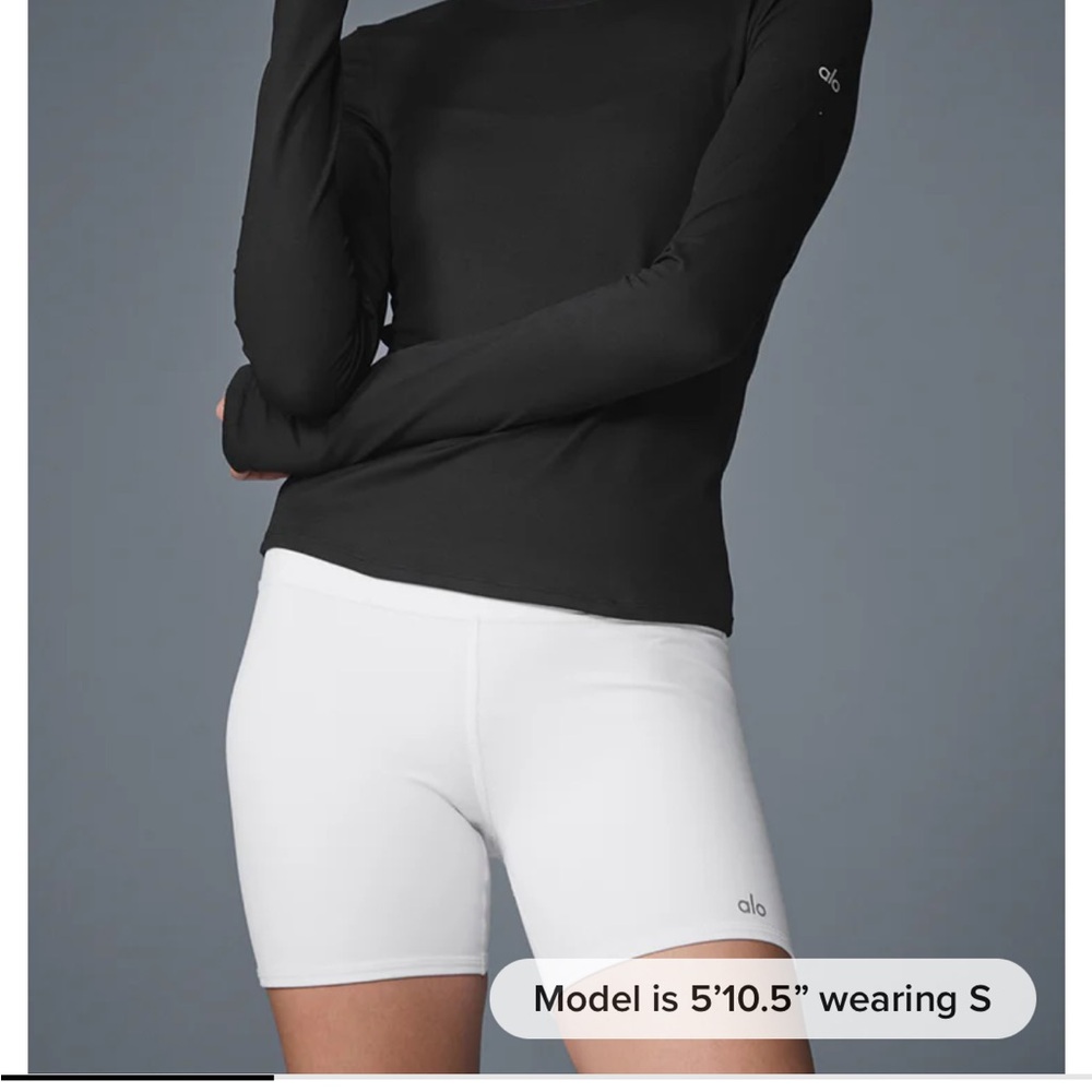 ALO Yoga Black Soft Finesse long sleeve black top new w tags XS
